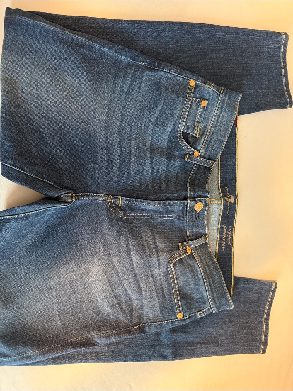 7 For All Mankind Women's Medium Blue Skinny Jeans